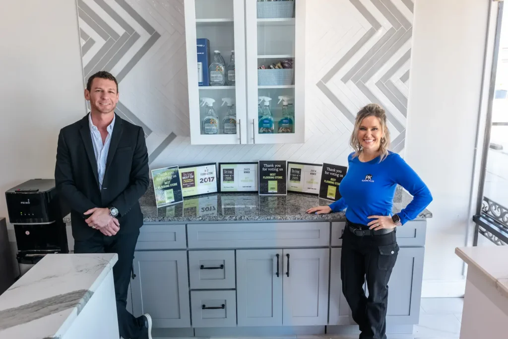 PK Floors Plus awards recognizing the company as the Best Flooring Store in Rockwall, TX